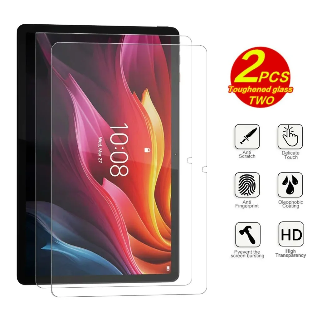 2 piezas HD Protector de pantalla a prueba de arañazos vidrio templado para Lenovo Tab K11 Plus 11,45 pulgadas 2024 TB352FU película protectora para tableta
