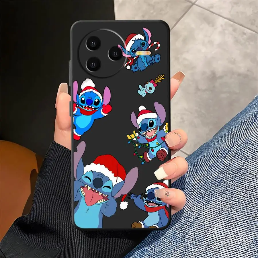 Funda de teléfono suave negra para Xiaomi Redmi A5 A3 13C 9 12C A4 A1 A2 Plus K40 K80 Pro 10 14C Stitch Navidad lindo - imagen 5