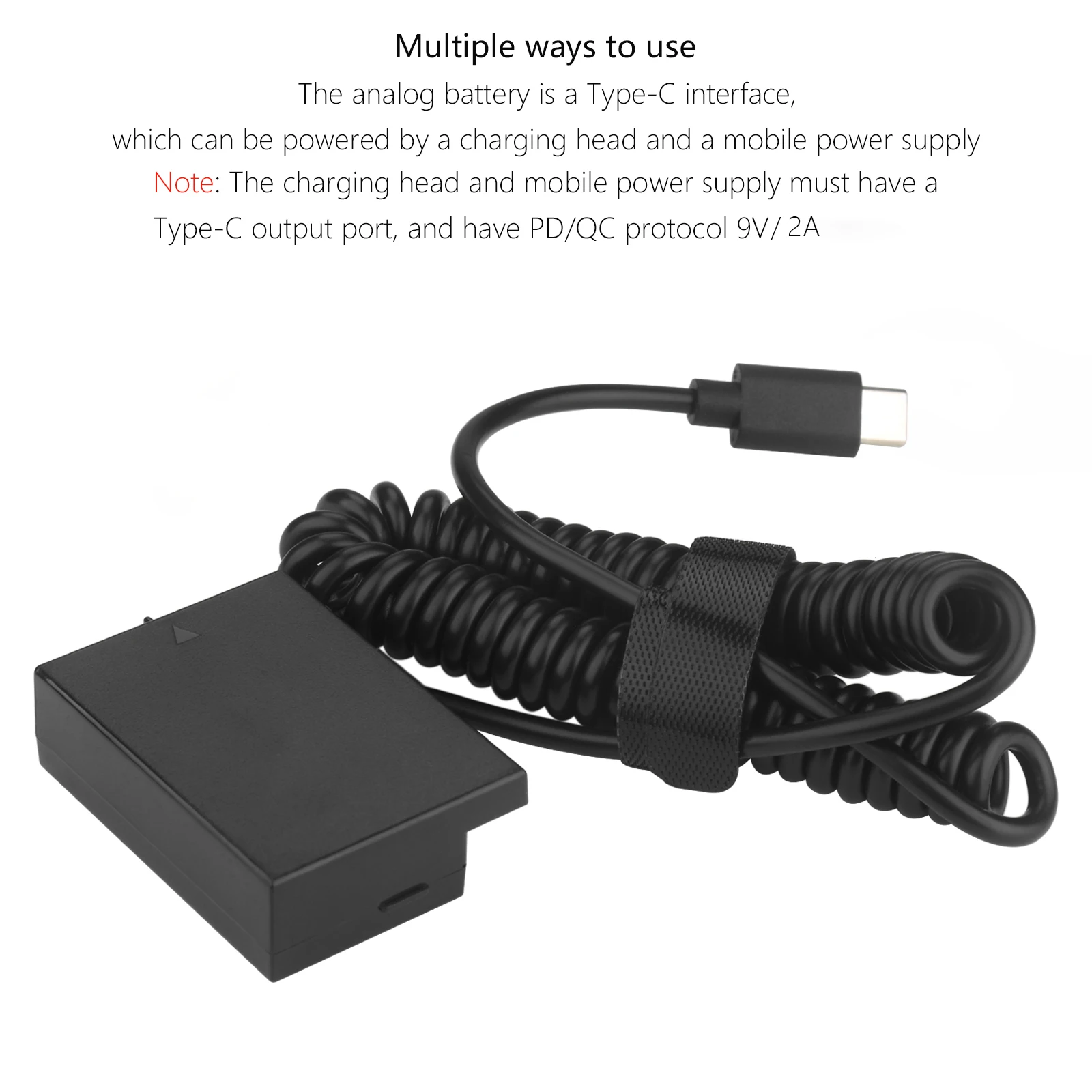 Batería simulada DR-E8 LP-E8 LPE8 con Cable de banco de energía USB-C de repuesto para cámaras DSLR Canon EOS 550D 600D 650D 700D - imagen 5