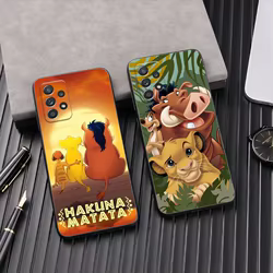 Funda de teléfono The Lion King HAKUNA MATATA Galaxy A55 5G para Samsung A35 A34 A53 A54 A52 A51 A71 A73 A72 A42 A31 A32 A33