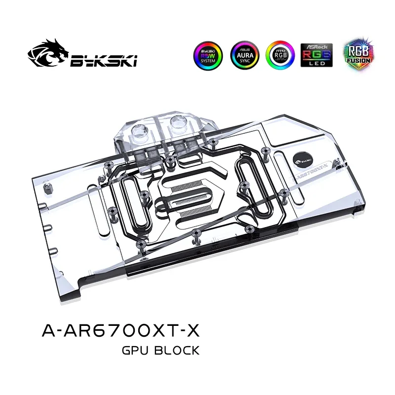 Bykski A-AR6700XT-X bloque de agua GPU para tarjeta ASRock Radeon RX 6700 Challenger Pro/radiador de refrigeración de cobre RGB AURA - imagen 4