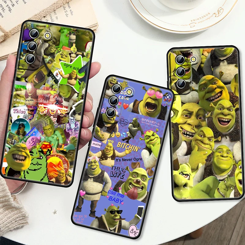 Película Anime divertido Shrek Art para Samsung S22 S21 S20 S10 S8 Note 20 A8 A9 A73 A71 A53 M52 A33 A32 Ultra Plus FE funda de teléfono