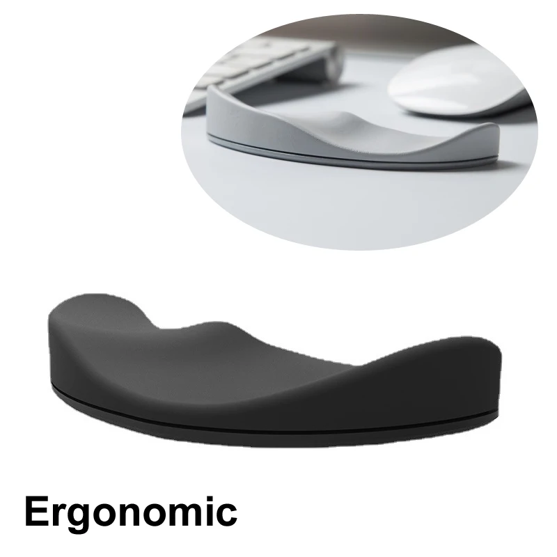 Alfombrilla de ratón para muñeca, Gel de silicona, ergonómica, antideslizante, aerodinámica, soporte para reposamuñecas, alfombrilla para ratón de ordenador para juegos de oficina y PC