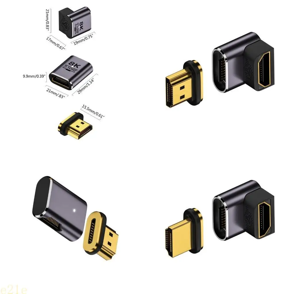 Soporte adaptador magnético metal E21E UHD2.1 8K60Hz Stredat transferencia datos rápidos Adaptador magnético