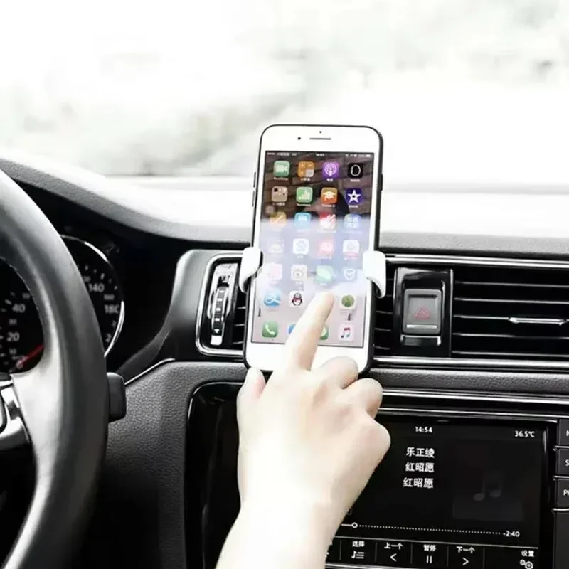 Soporte universal para teléfono de coche con ventilación de aire 360 ° Soporte de clip de rotación para iPhone Samsung Huawei Soporte de teléfono con agarre fuerte para navegación - imagen 2