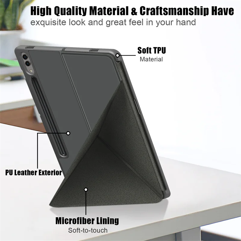 Funda magnética para Samsung Galaxy Tab S10 Plus, Funda de 12,4 pulgadas con soporte para bolígrafo S, Funda inteligente para Galaxy Tab S10 Plus - imagen 3