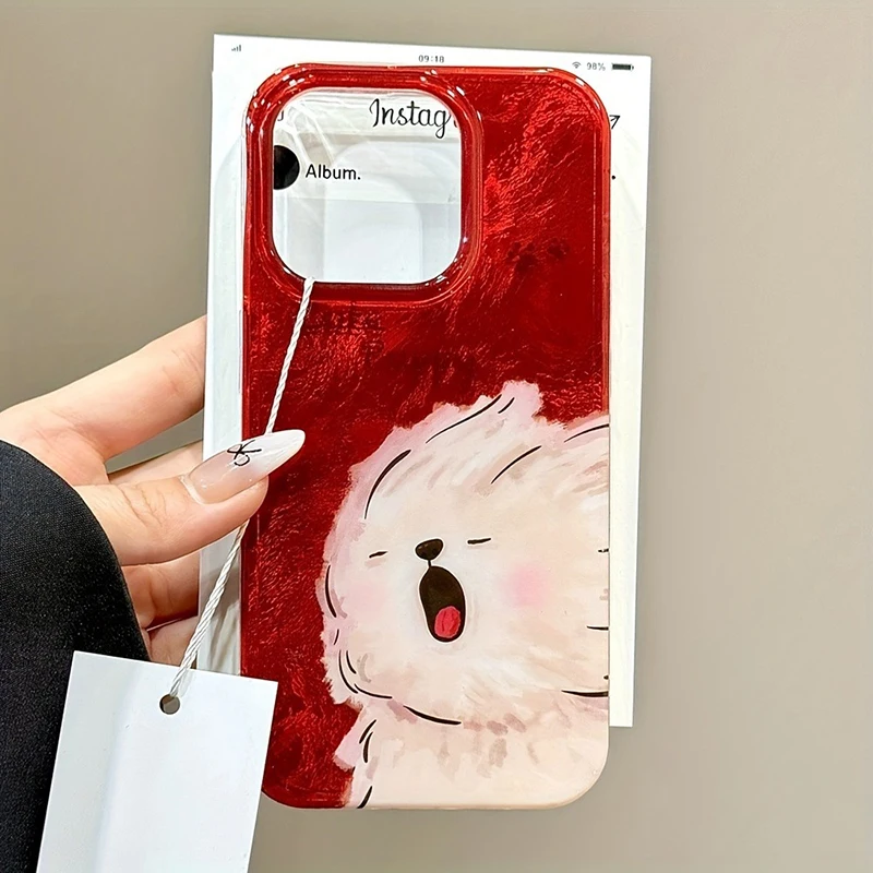 Funda de teléfono suave con diseño de cachorro garabato abstracto para iPhone 16 Pro Max 15 14 13 12 11 Pro 7 8 16 Plus X XS XR, funda de silicona a prueba de golpes - imagen 5