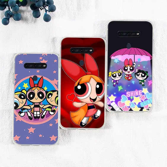 BD-61 The PPowerpuff Girls funda transparente para LG K50S K50 K61 G8 THINQ5 V40 V50 K40 ThinQ Q60 K51S G8x K40S K41S Q61 V60 - imagen 3