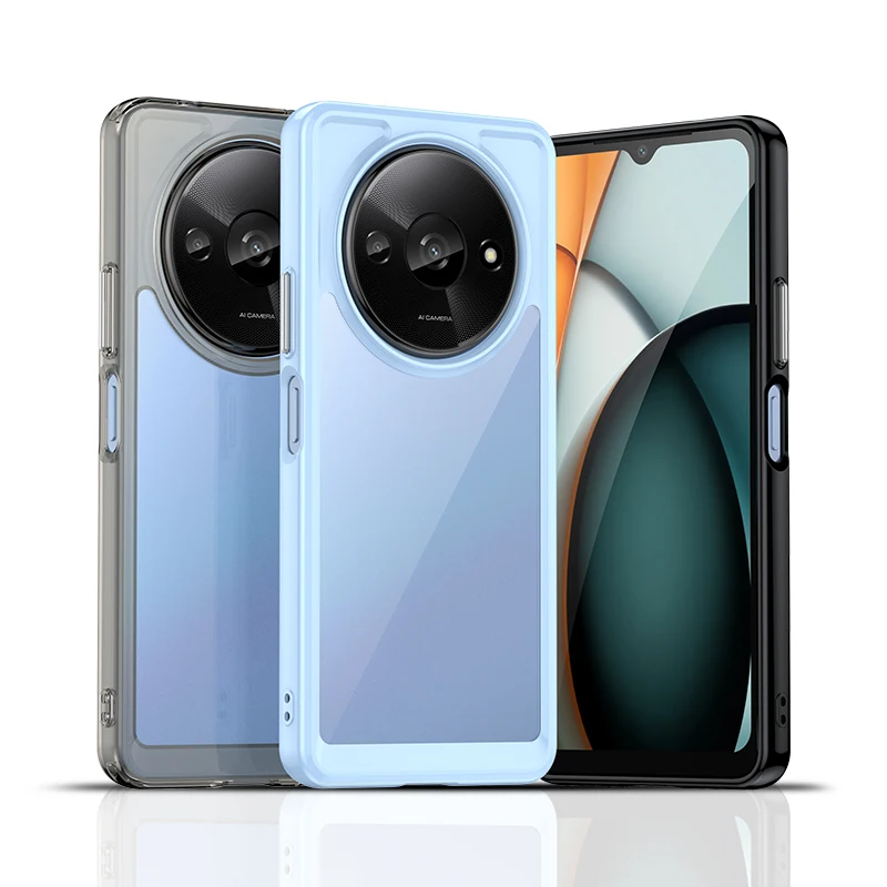 Funda protectora colorida para Redmi A3 contraportada a prueba de golpes