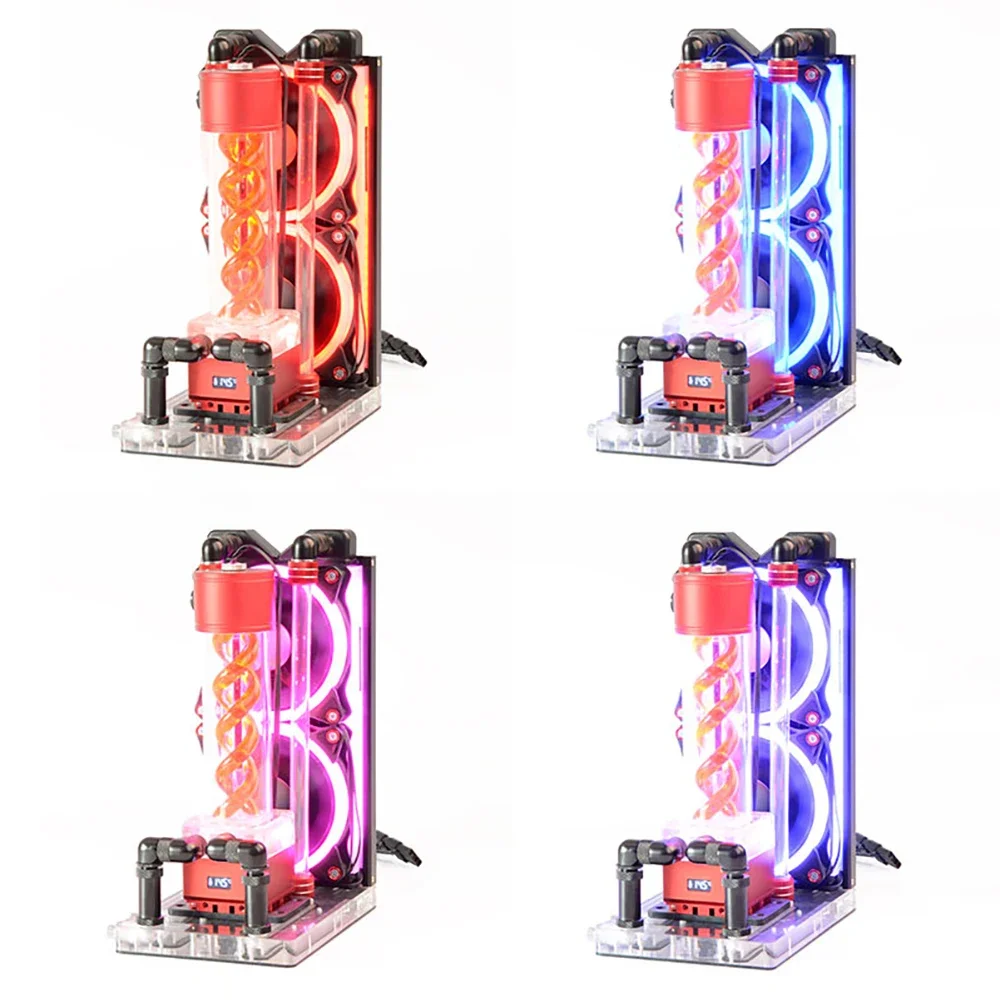 FREEZEMOD-Kit de refrigeración por agua todo en uno para ordenador portátil, Enfriador de líquido de tubo duro con VA, LCD, temperatura, PC, Heasink BJTZ - imagen 5