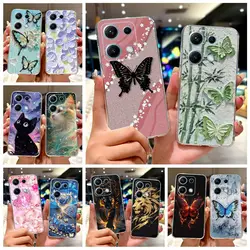 Funda Silicona Redmi Note 14S – Estampado Mariposa Protector