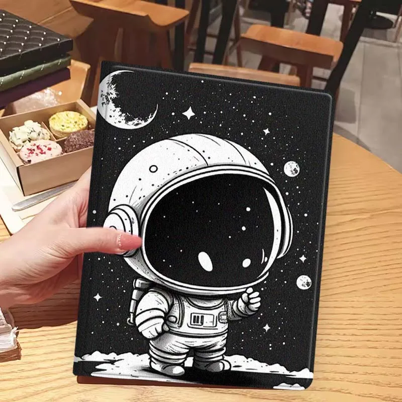 Funda artística de astronauta de dibujos animados creativos para iPad Pro Air 2 3 4 5 6th 7th 11th Gen 10,2 9,7 11 10,5 10,9 12,9 funda para tableta de 13 pulgadas - imagen 5