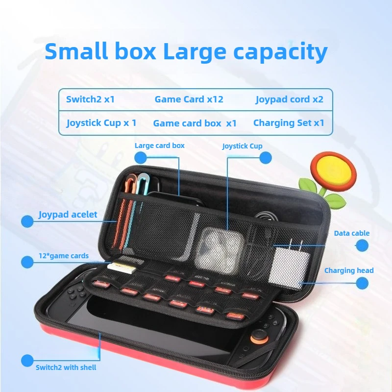 Estuche de transporte duro portátil para consola Switch 2, caja de almacenamiento protectora, bolsa de viaje, Compatible con accesorios NS2 - imagen 3