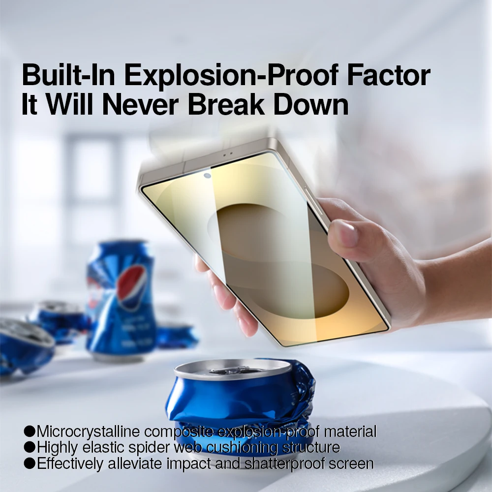 SmartDevil Protector de pantalla sin polvo para Samsung S25Ultra S24Ultra S23 S25 Edge pegamento completo película suave microcristalina a prueba de polvo - imagen 5