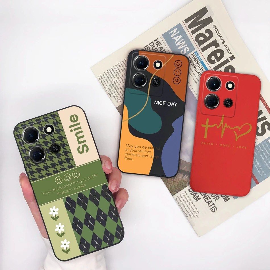 Funda para Infinix Note 30 30Pro 30i, carcasa antideslizante de silicona suave con dibujos animados para Infinix Note 30 30 i Pro Coque Capa - imagen 3