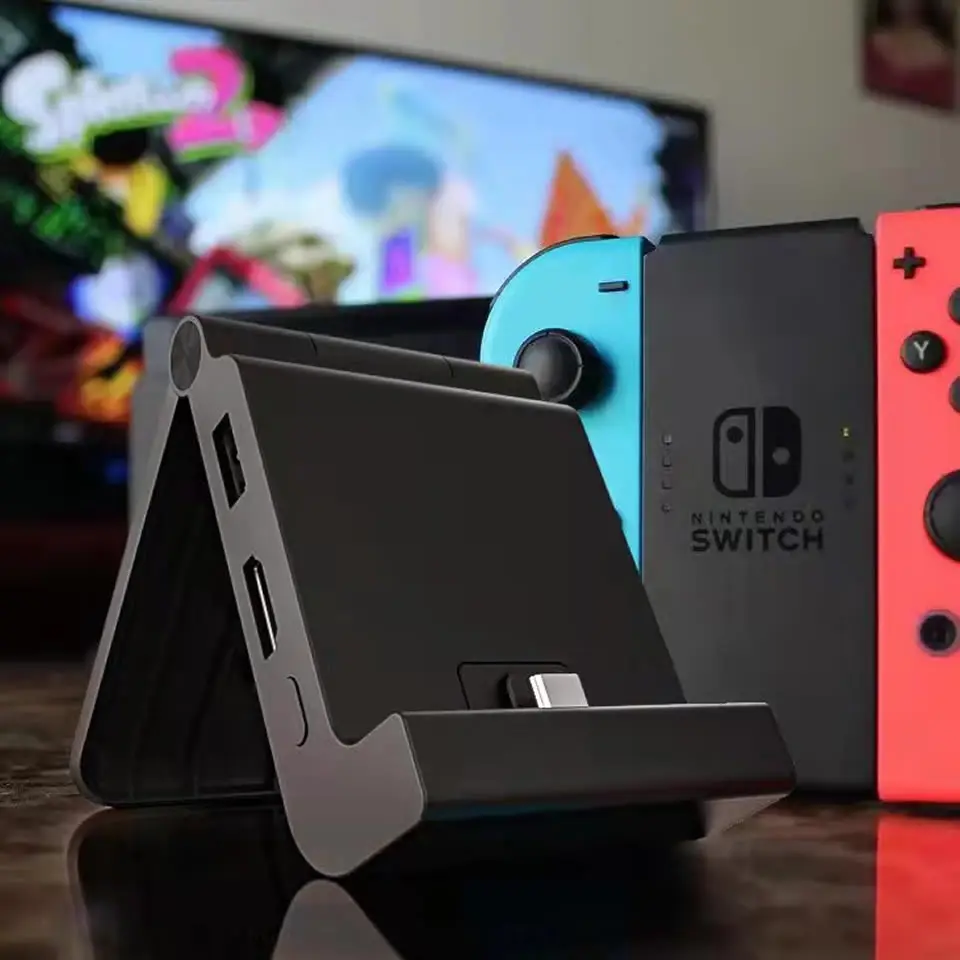 Concentrador de red USB para Nintendo Switch, estación de acoplamiento para TV, 4K, HDMI, compatible con RJ45, USB 3,0, convertidor de vídeo, adaptadores USB - imagen 3