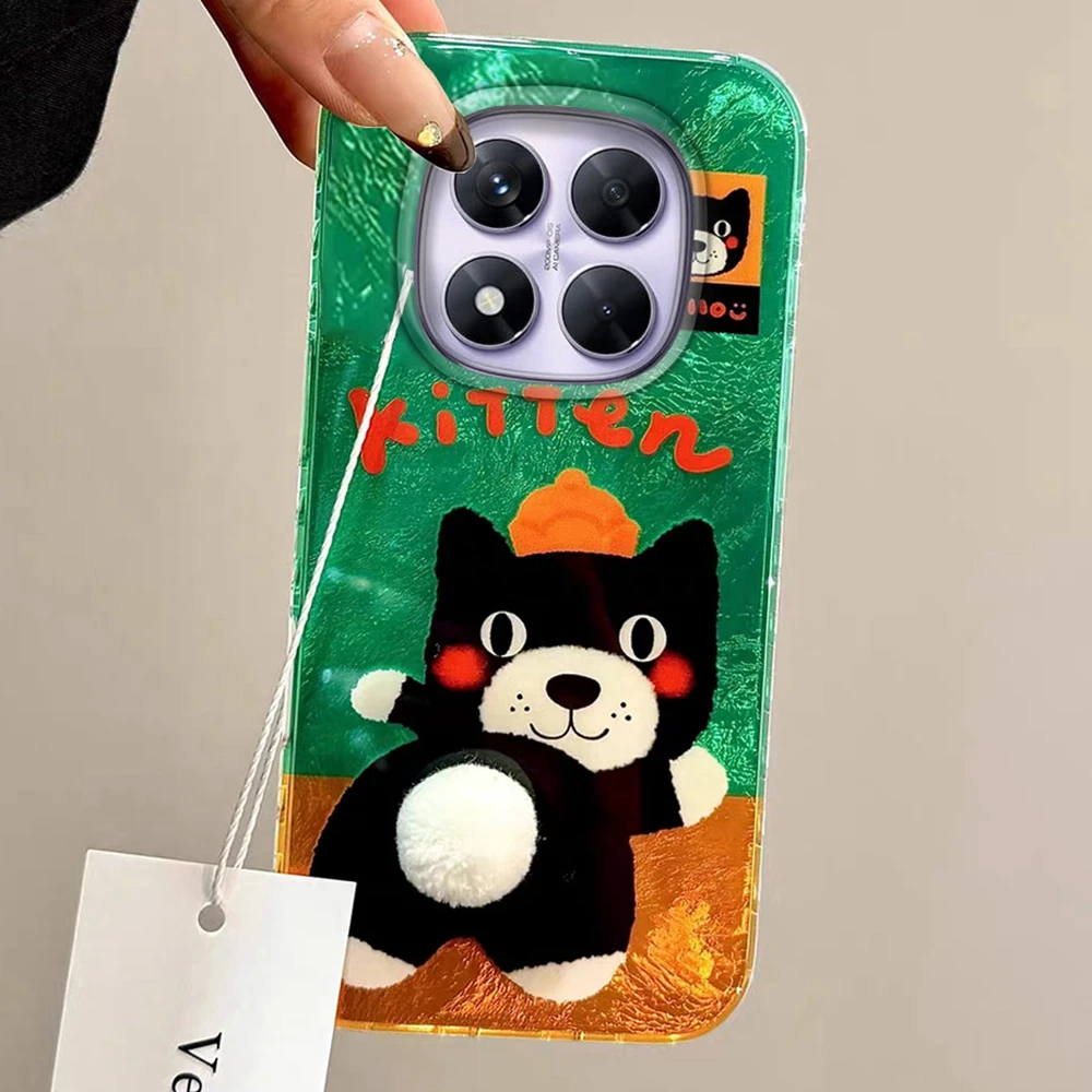 Funda de teléfono con diseño de vórtice de perro de estilo coreano para Xiaomi Redmi Note 15 14 13 12 11 11S 10 10S 9 Pro 9A 13C 14C A3 A3X 9C A1 A2 - imagen 2