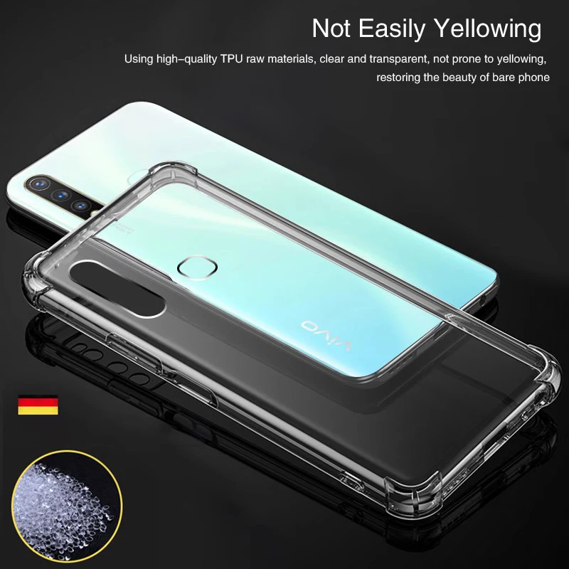 Funda de teléfono de silicona suave antigolpes para VIVO U20 U10 U3 U3X Airbag, protección de lente transparente, cubiertas traseras originales de alta calidad - imagen 3