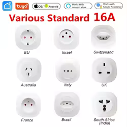 Enchufe Inteligente WiFi 16A Tuya – Compatible Alexa y Google