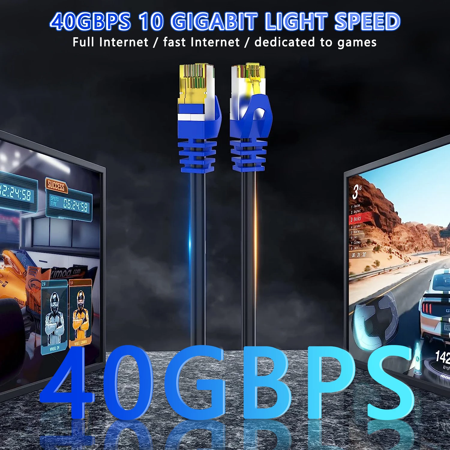 150 Uds 1m Cable Ethernet Cat 8 40Gbps 2000MHz SSTP RJ45 Cable de conexión de red de Internet de alta velocidad Cable Ethernet Cat8 - imagen 4