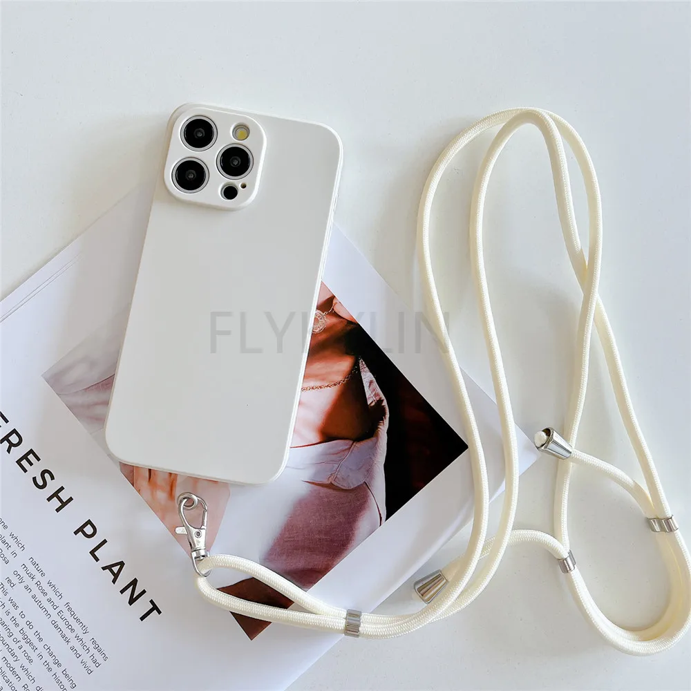 Funda de teléfono con cordón y correa para collar, funda protectora de silicona suave para cámara Huawei Honor X8A X7A X7B X9A X9B X6 X7 X8 X9 4G 5G - imagen 5
