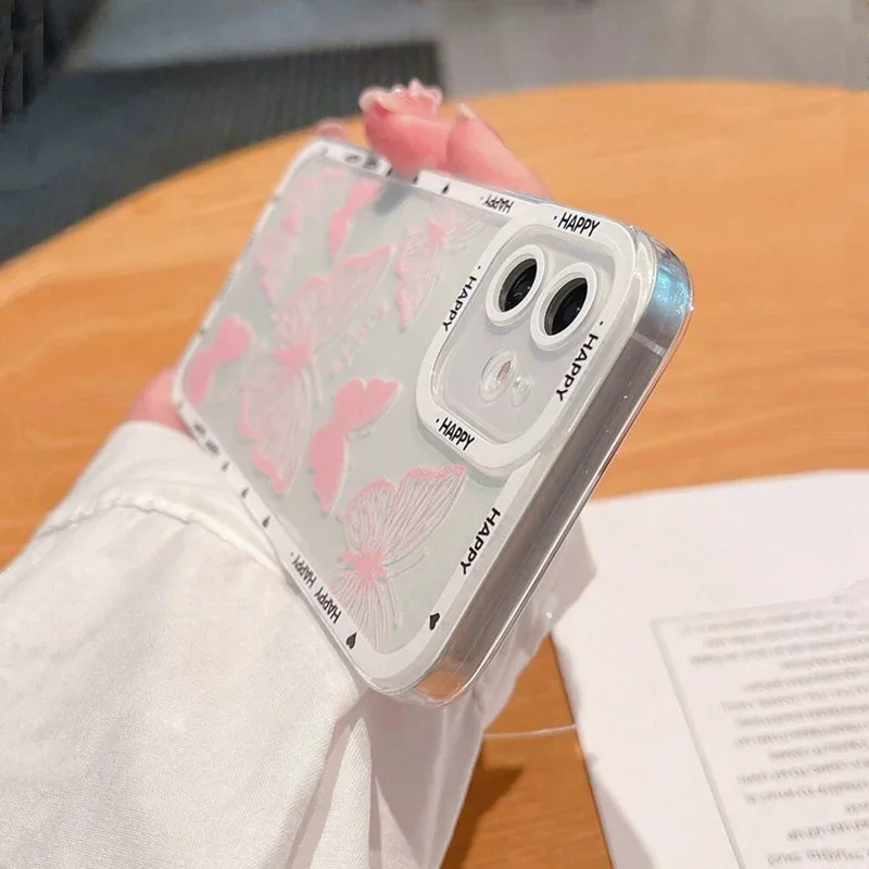 Funda de teléfono de mariposa rosa para OPPO A3, A60, A57, A38, A79, A58, A98, A5, F9, F11, A94, A92, A76, A74, A73, A54, A53, A31, A15, 2020 Pro, 5G - imagen 3
