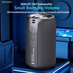 Altavoz Bluetooth Zealot S32 Exterior: Subwoofer Portátil IPX6