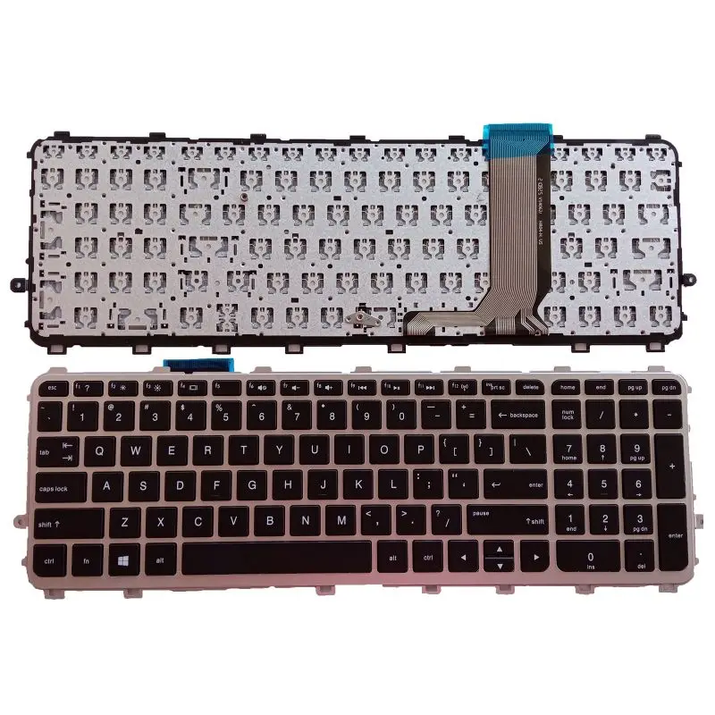 Teclado con marco plateado para portátil HP ENVY 15-J 17-J 720244-001 711505-001 6037B0093301 V140626AS2, novedad