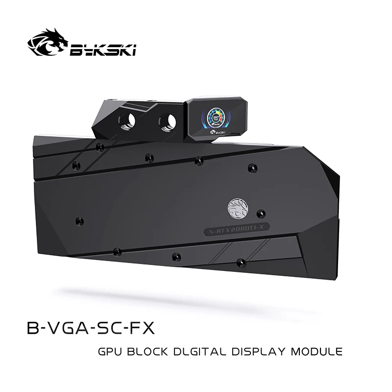 Bykski-medidor de temperatura del agua con pantalla Digital LCD, adaptador de bloque de GPU, accesorio de Sensor de termómetro G1/4' - imagen 5