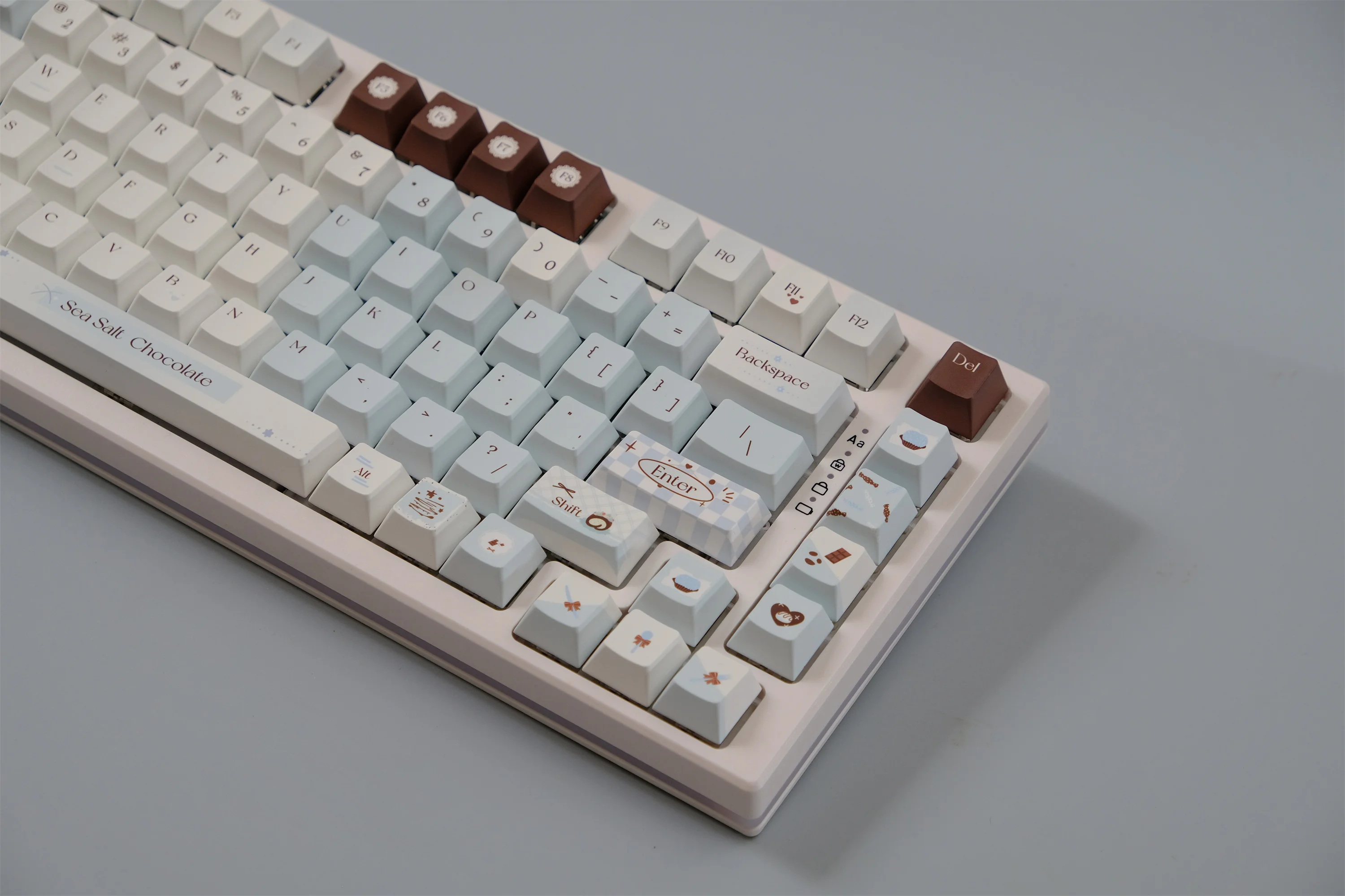 Teclas de Chocolate y sal marina, 151 teclas, Material PBT, perfil de cereza, DYE-SUB personalizado para teclado mecánico CHERRY MX Switch - imagen 4