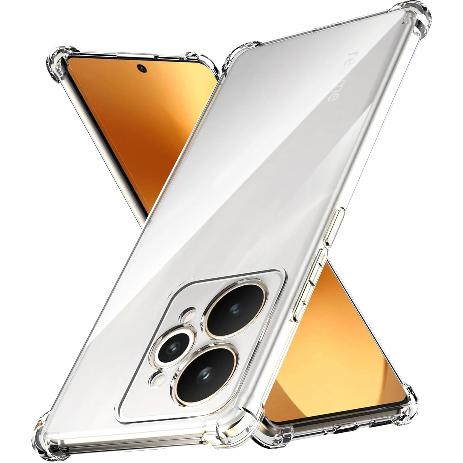 Funda transparente de TPU para Realme 15 Pro 15T 5G, funda protectora de cuatro esquinas a prueba de golpes, Fundas