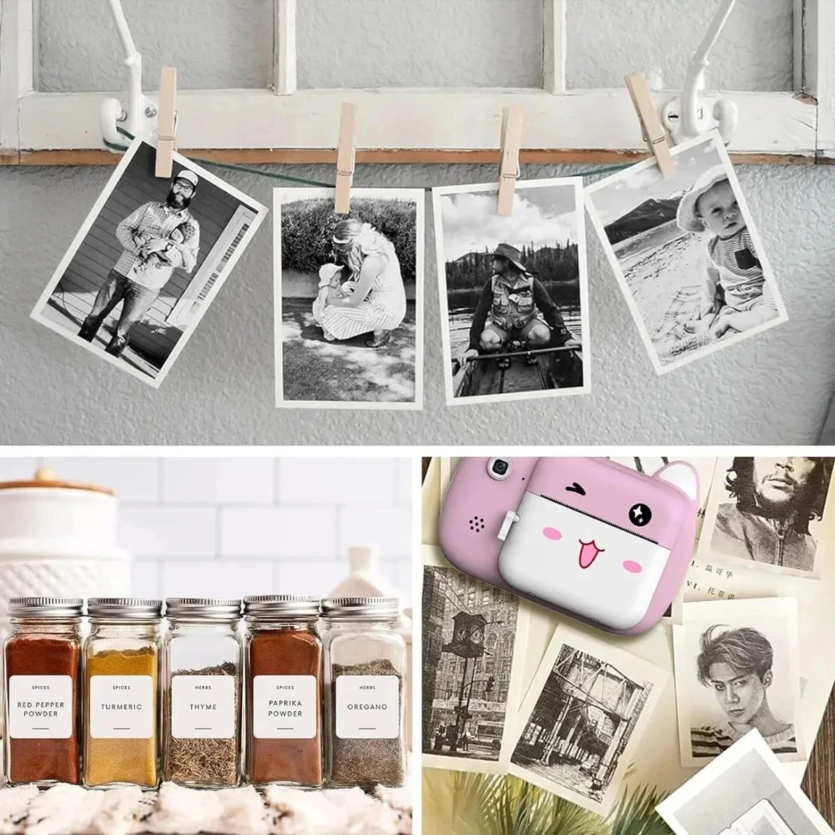 30 rollos de papel térmico de 57x25mm, pegatina blanca para cámara, impresión instantánea, papel de impresión para cámara para niños, piezas de accesorios de repuesto - imagen 5