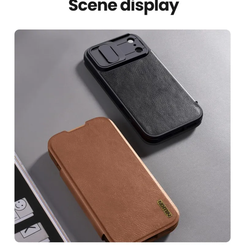 Para iPhone 17 Pro Max funda NILLKIN protección de cámara protección de lente cartera Funda de cuero con tapa Funda de cuero - imagen 5