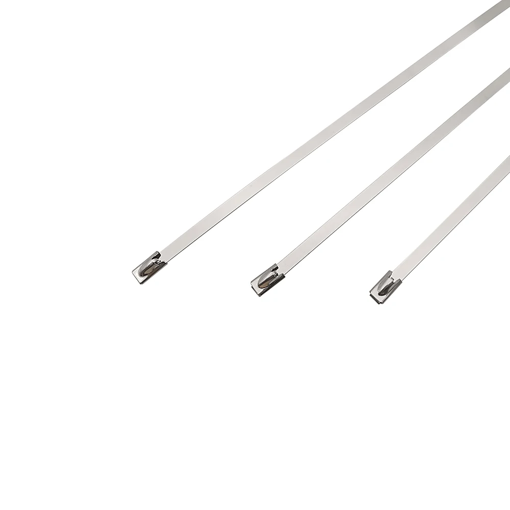 Bridas de acero inoxidable autoblocantes, envoltura de escape de Metal multiusos, 4,6mm, 100-400mm, 10/20 unidades - imagen 3