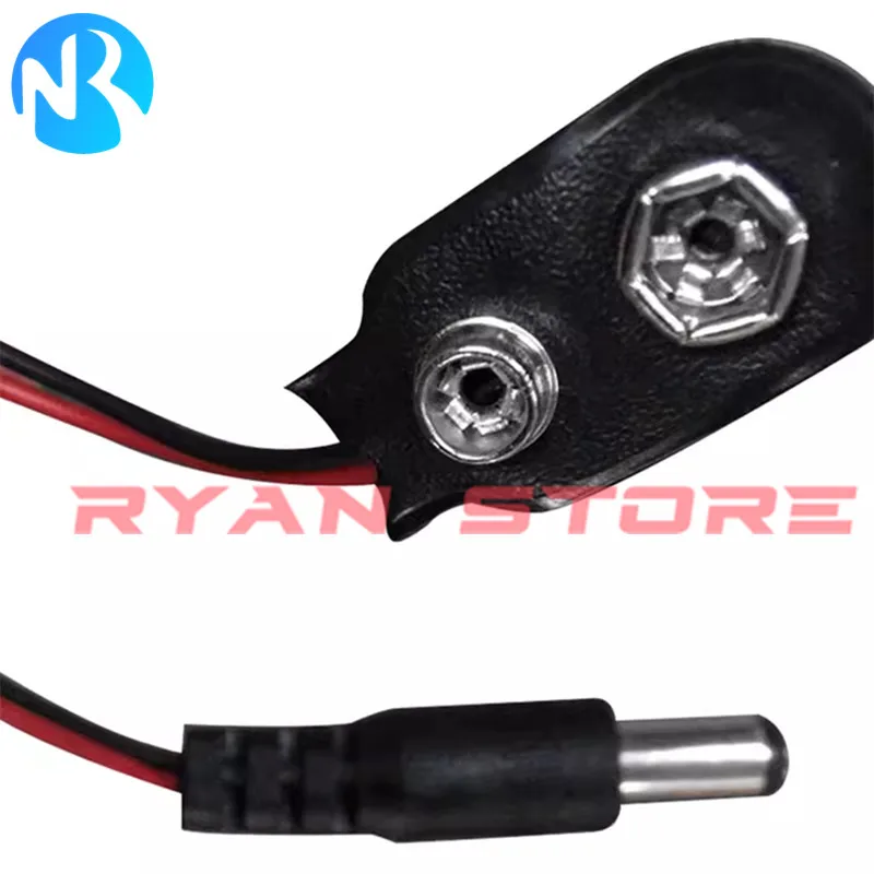 Cable de alimentación de botón de batería, hebilla de batería, broches, Conector de Cable de alimentación DC 100x5,5, 5,5x2,1 MM, 2,1 MM, tipo T/i, 12,5 piezas - imagen 2