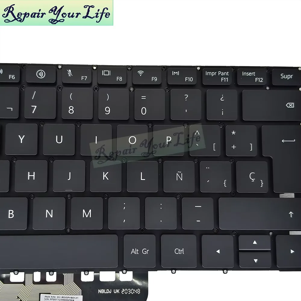 Italiano ES retroiluminación del teclado español para Huawei MateBook 14s HKF-X HKF-16 HKF-W76 HKD-W56, teclados para portátiles 13s EMD-W76 W56 - imagen 2
