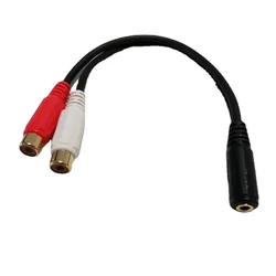 Adaptador 3.5mm Hembra a RCA – Cable Divisor Corto