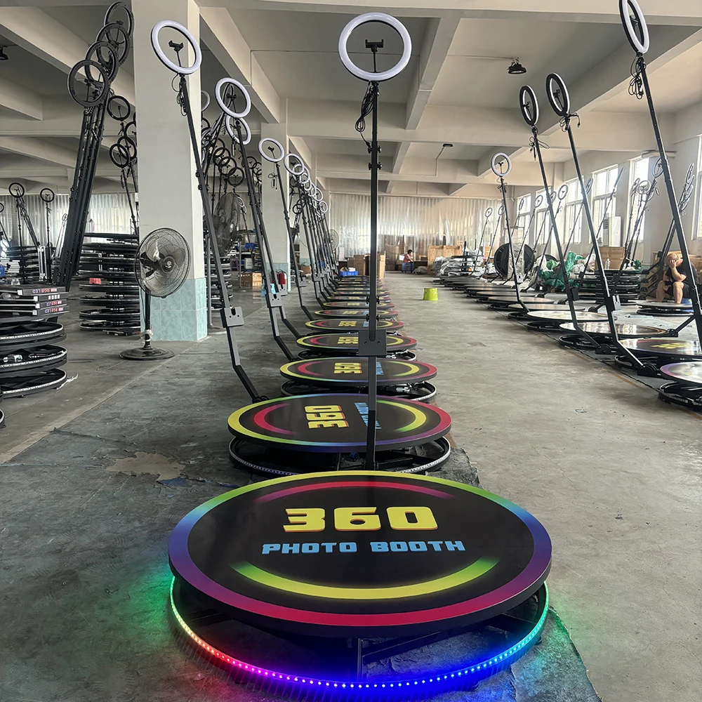 Plataforma giratoria portátil de 360 grados, cámara automática 360 adecuada para fiestas, bodas, uso, cabina de fotos y vídeo portátil 360 - imagen 4