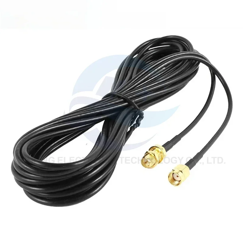 Conector RP-SMA SMA Cable de extensión macho a hembra Cable alimentador de cobre para tarjeta de red WiFi Coaxial antena enrutadora RG174