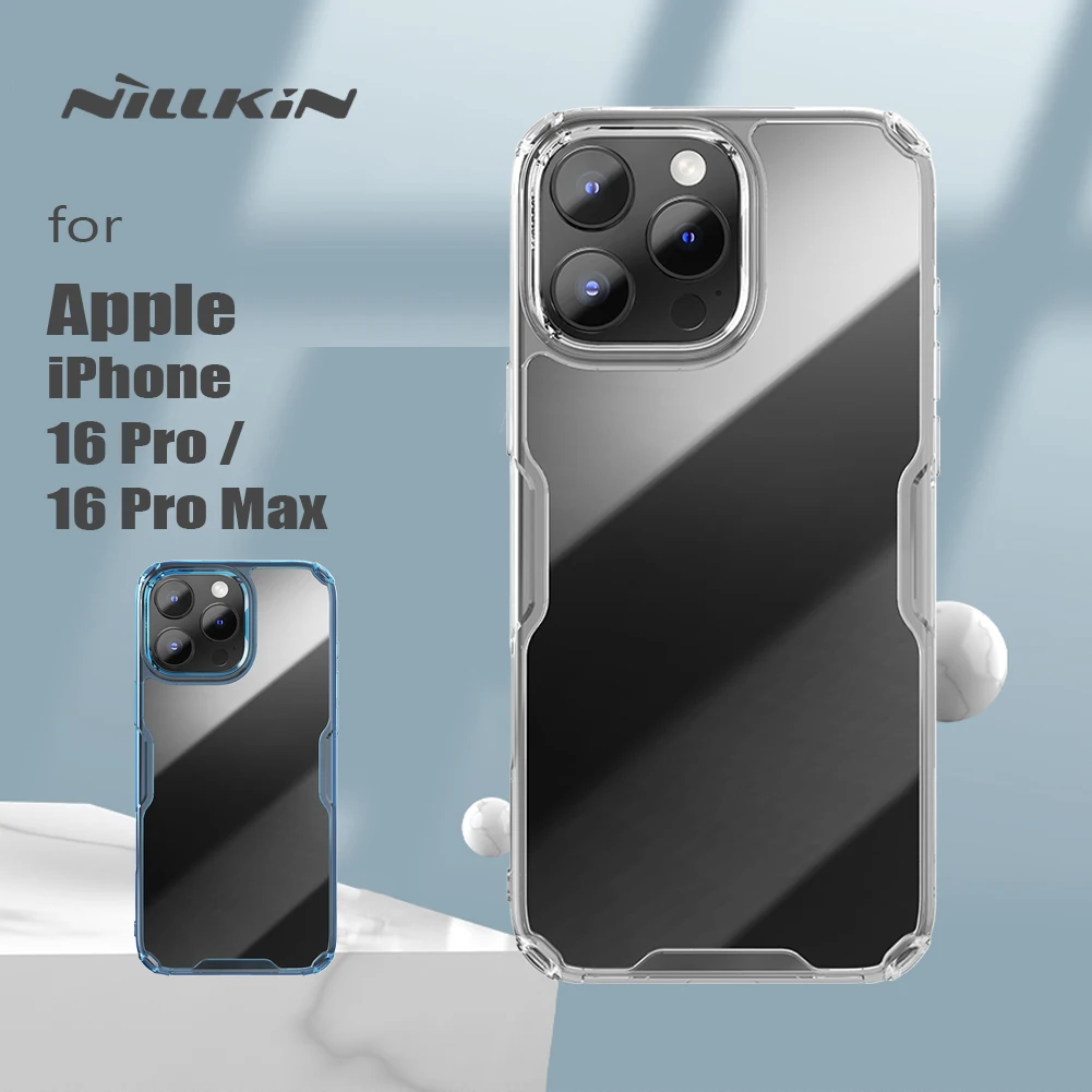 Nillkin para iPhone 16 Pro / 16 Pro Max funda Nature TPU fundas de teléfono transparentes de alta calidad protección trasera de silicona