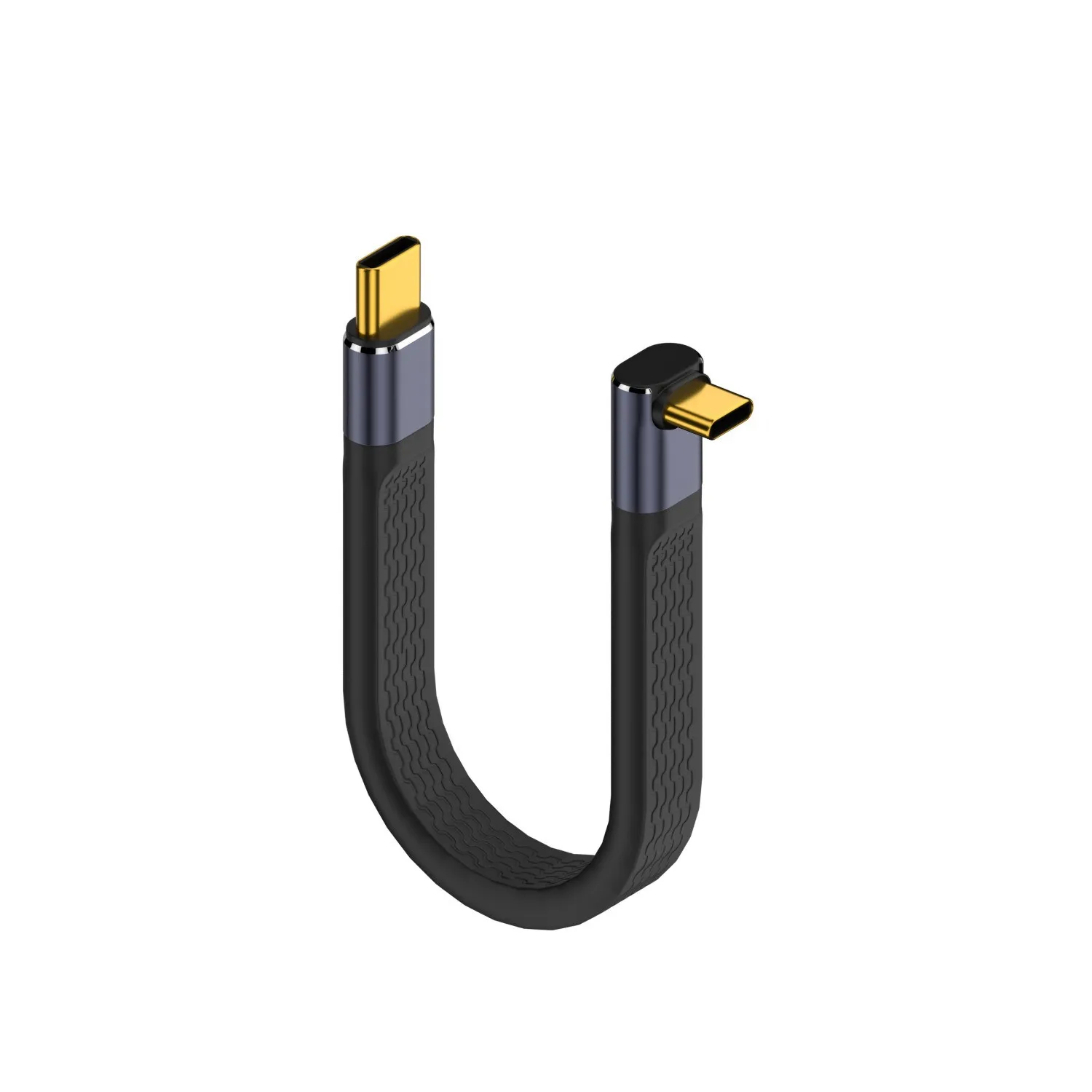 USB 4 90 grados Thunderbolt3 codo USB C Cable 40Gbps Thunderbolt 4 ángulo tipo C Cable para SSD portátil Macbook conector de codo - imagen 3