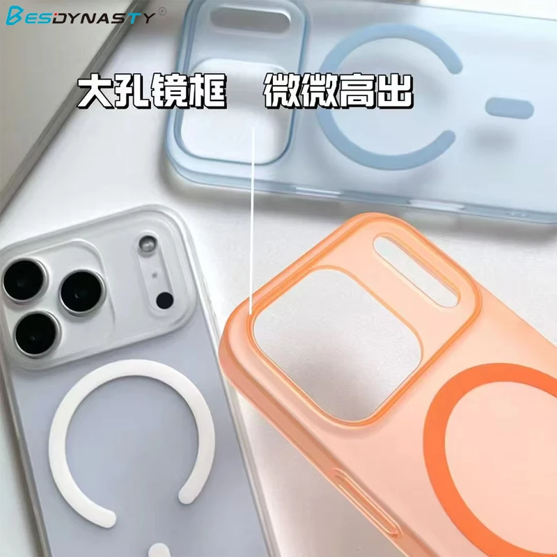 Funda rígida mate ultrafina de lujo de 1,0 MM para iPhone 17 Air 16 15 14 13 12 Pro Max Magsafe cubierta trasera de carga inalámbrica magnética - imagen 3