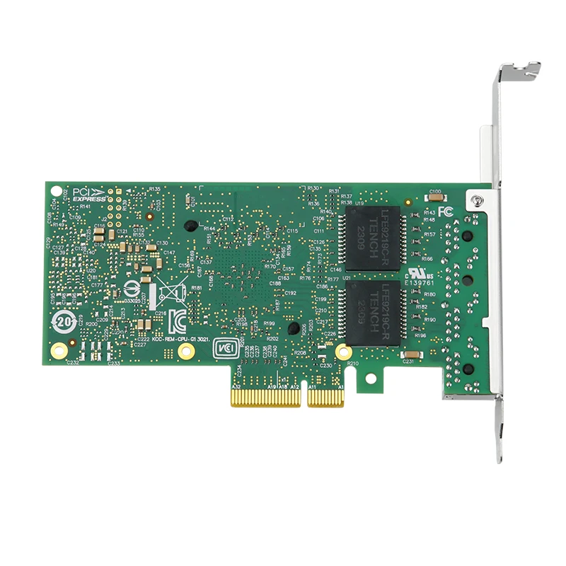 Servidor PCI-E X4 Gigabit Ethernet NIC 10/100/1000Mbps I350T4 4 puertos RJ45 PCI Express tarjeta de red para escritorio para Chip Intel I350 - imagen 2