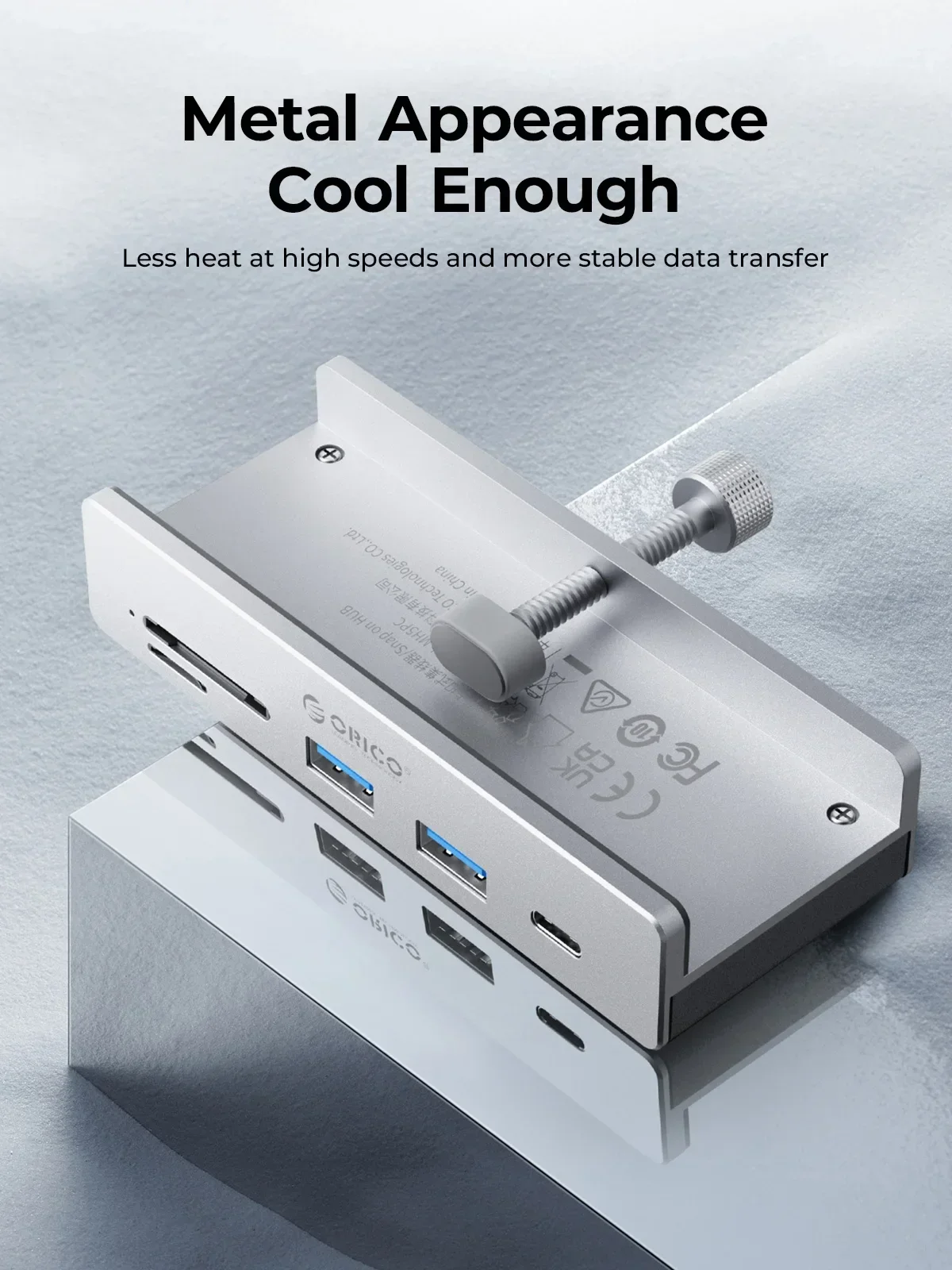 ORICO Clip Type USB HUB con potencia Expansión de súper alta velocidad Transmisión 5Gbp 10Ggbs Soporte adecuado Tarjeta SD/TF para PC portátil - imagen 5