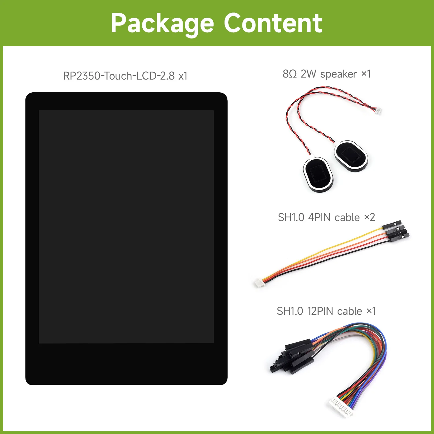 Waveshare RP2350 Placa de desarrollo de pantalla táctil capacitiva de 2,8 pulgadas, 240 × 320, panel IPS, táctil de 5 puntos, pantalla SPI, Acceleromet - imagen 5