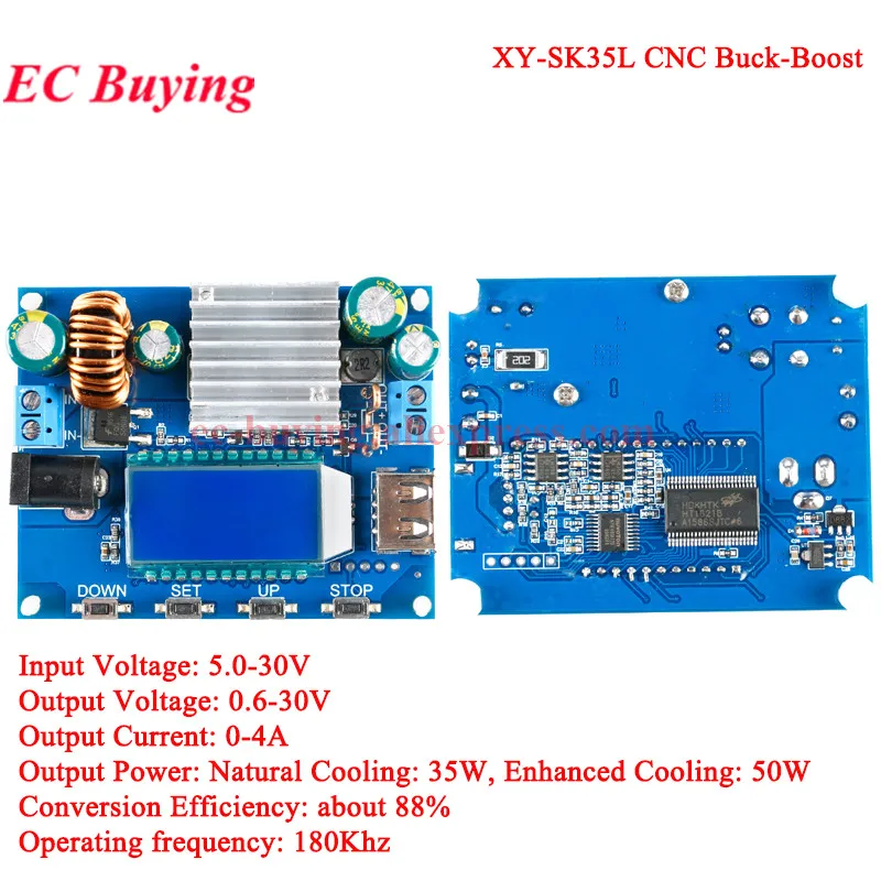 ZK-4KX 5KX DC Buck Boost módulo convertidor CC CV potencia reductor 0,5-30V 4A 0,6-36V 5A 5V 6V 12V 24V 80W ajustable regulado - imagen 3