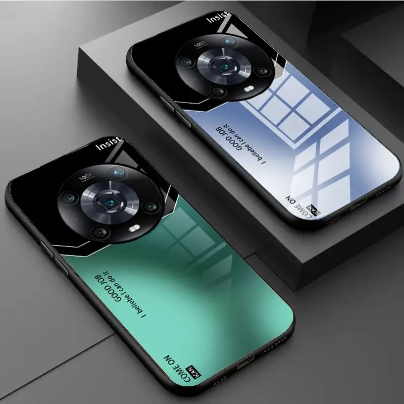 Para Huawei Honor Magic 4 3 Pro funda protectora trasera de gradiente de vidrio templado duro a la moda para Honor Magic 3 4pro Shell