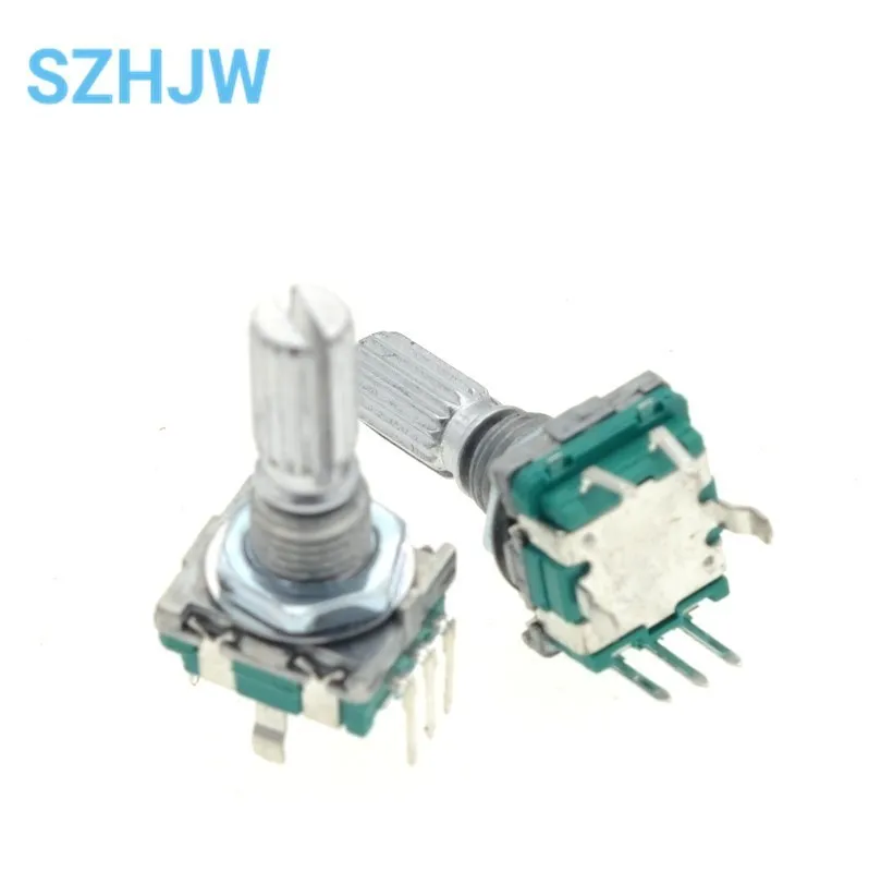 5 unids/lote 20 posiciones 360 grados codificador giratorio EC11 w botón pulsador 5Pin mango largo 15MM - imagen 3