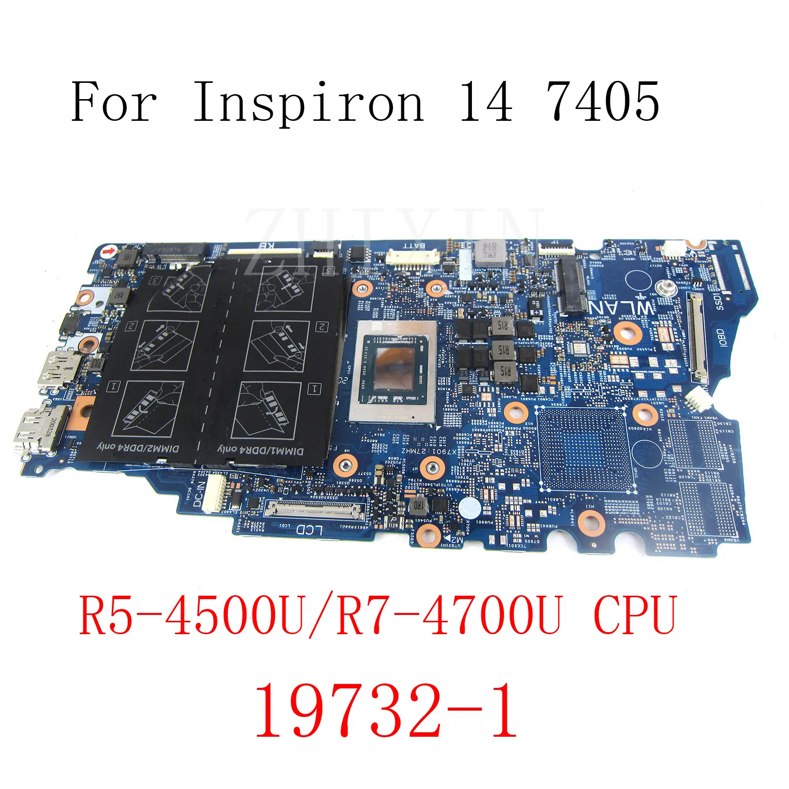 Para la placa base del ordenador portátil DELL Inspiron 7405 con R5-4500/R7-4700 CPU DDR4 CN-0626R6 0NNDRC 19732-1 placa base UMA - imagen 2