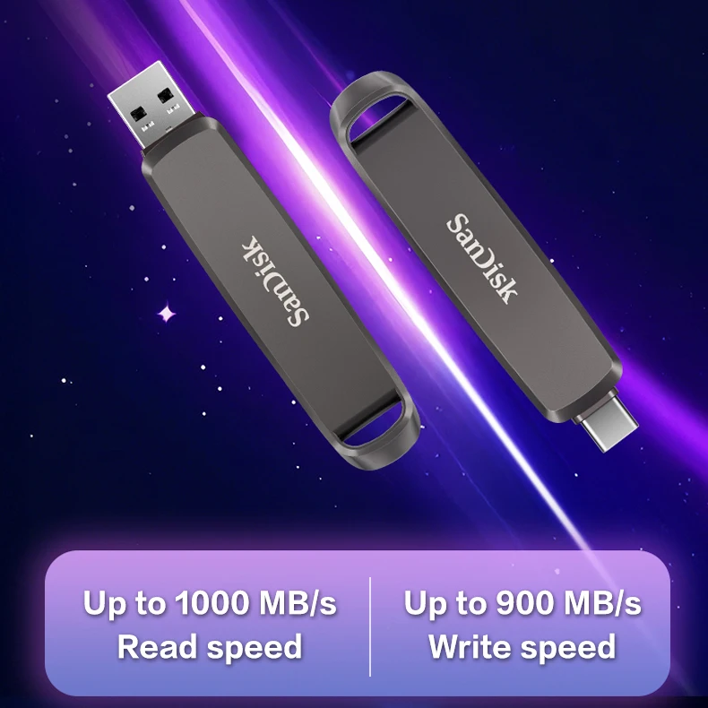 SanDisk OTG USB 3,2 tipo C tipo A Pen Drive para iPhone 15 16 Max 1000 Mb/s unidad Flash USB de Metal 512GB 1TB 2TB disco de alta capacidad - imagen 5